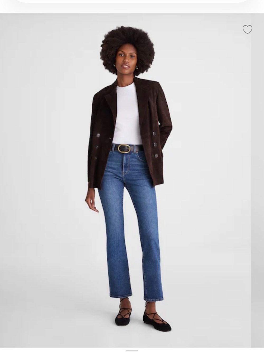 MADEWELL Classic High-Rise Straight Jeans in Medium Blue